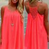 Sexy Women's Summer Casual Sleeveless Strap Backless Beach Dress for Evening Party