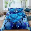 Комплект постельного белья Blue Rose Floral Flowers для мальчиков и девочек Twin Queen Size Duvet Cover Pillow Case Bed Kids Adult Fashion Home Textileextile