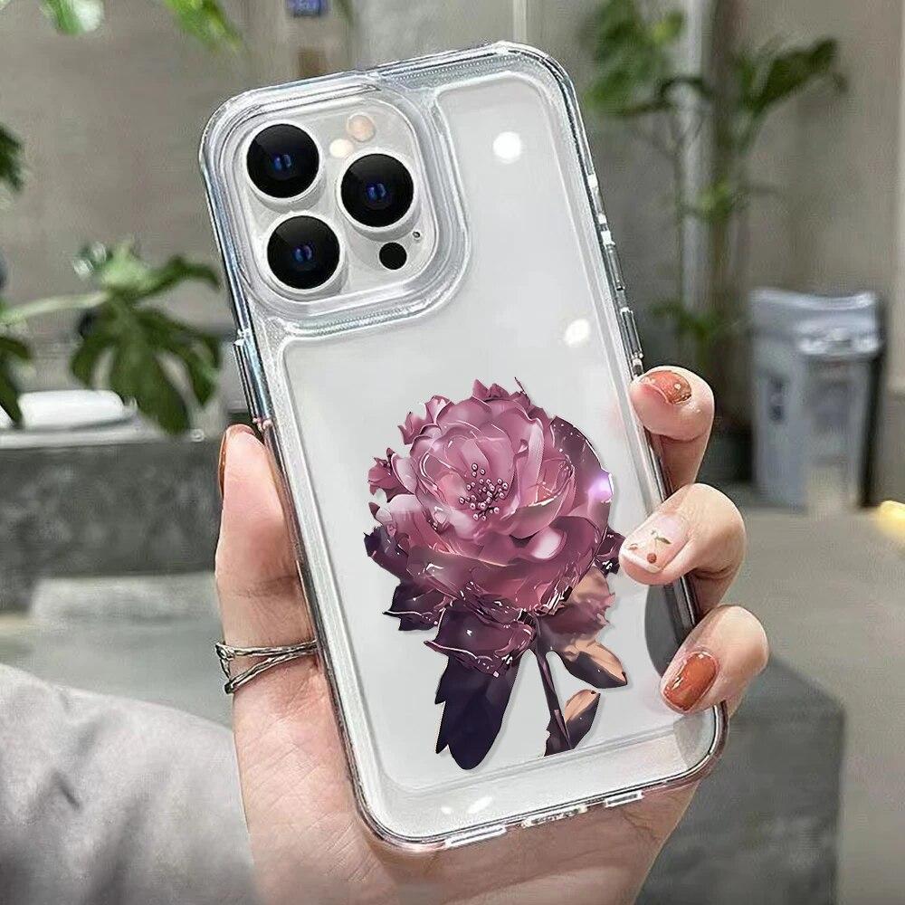 Чехол для телефона с цветком розы для iPhone 13, чехлы для iPhone 14 11 15 12 Pro Max XR XS Max X 7 8 14 Plus SE 2020, мягкий силиконовый чехол
