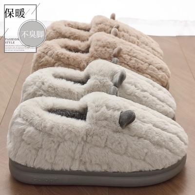 Хлопковые тапочки мужские зимние новые домашние комнатные толстоподошвенные нескользящие теплые шерстяные хлопковые туфли мужские на танкетке