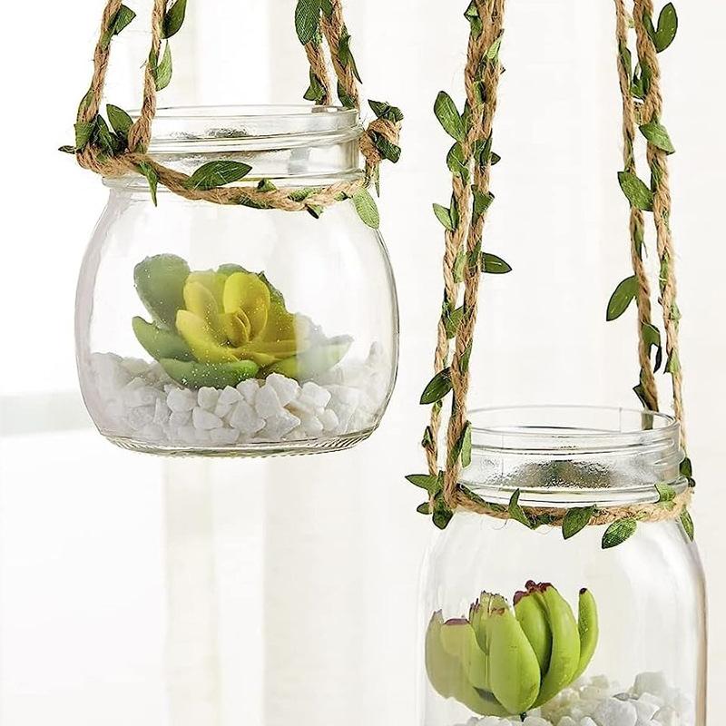 Имитация Зеленый Лист Пеньковая Веревка, Имитация Ротанга Плетеная Вощеная Веревка, Детский Сад DIY Ручной Работы Декоративные Материалы