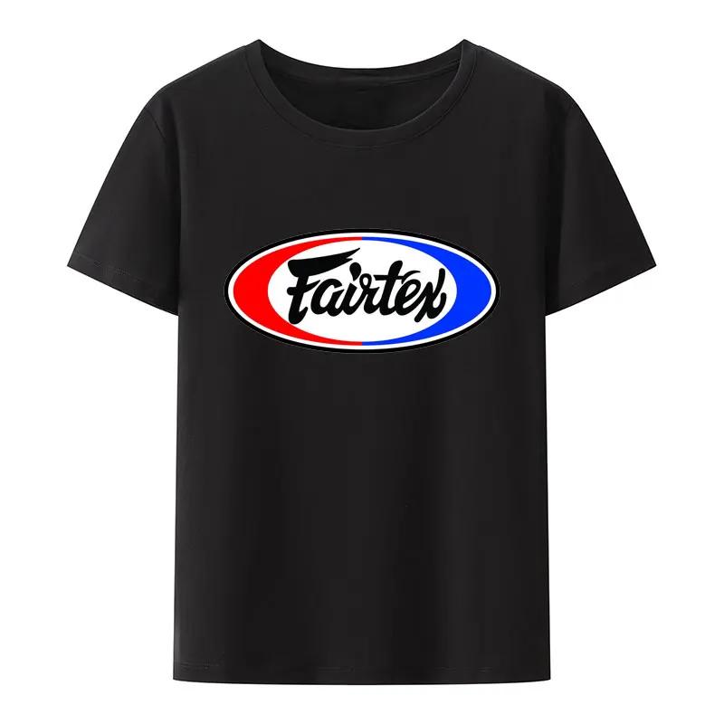 Футболка Fairtex Thailand, черная, повседневная, для тайского бокса, с круглым вырезом, свободная, с графическим принтом, хипстерская, уличная мода, дышащая