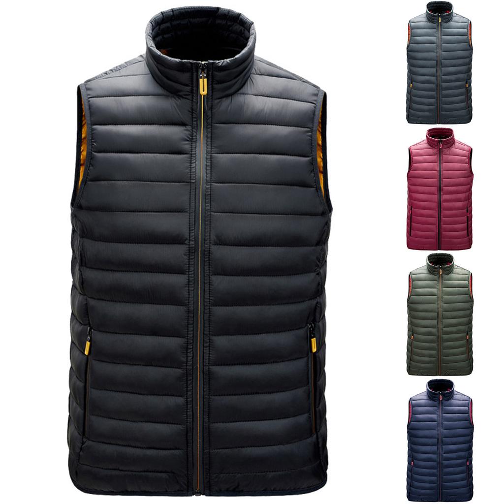 Casual Men'S Vest Men'S Loose Autumn And Winter Warm Down Cotton Vest Coat
