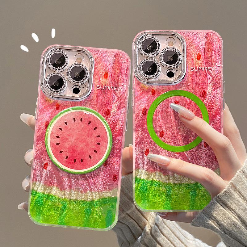 Подставка Xigua подходит для чехлов для телефонов Apple 16 Pro Max, 15 с точными отверстиями, магнитная нить-перо 13, нишевый 14, премиальное ощущение, 11