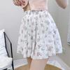 Summer New Printed Chiffon Floral Short Skirt Elastic High Waisted Work Safety Pants