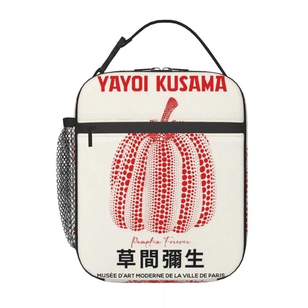 Ланч-бокс Yayoi Kusama Merch Reworked Red Pumpkin Lunch Container Y2K Cooler Thermal Lunch Box For School