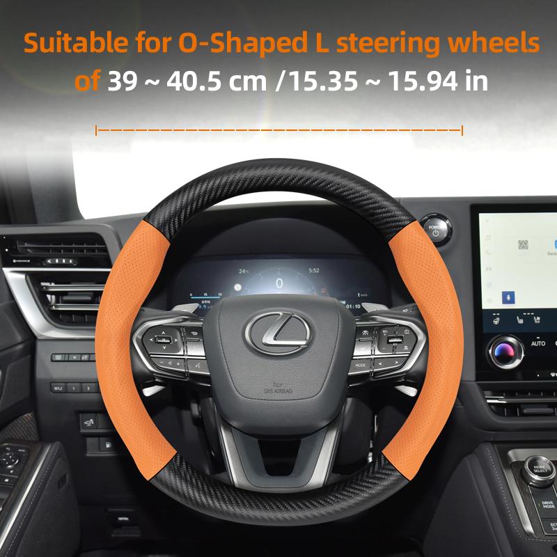 For Lexus Carbon Fiber Texture Perforated Leather Steering Wheel Cover Is 250 350 Rx 330 Nx Gs Es Lx 570 Gx 460 Rx400h Ct200h