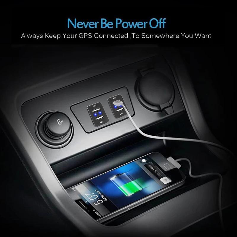 Автомобильное зарядное устройство с двумя USB-портами, адаптер питания для TOYOTA, USB 2.1A, 2-портовое зарядное устройство для iPhone, автомобильные аксессуары Sumsang