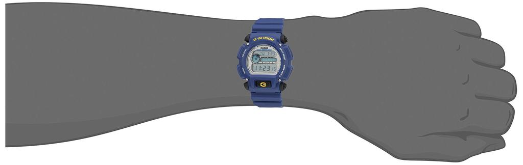 Casio Кварцевые часы с резиновым ремешком G-Shock мужские, синие, 23.75 (Модель DW-9052-2V)