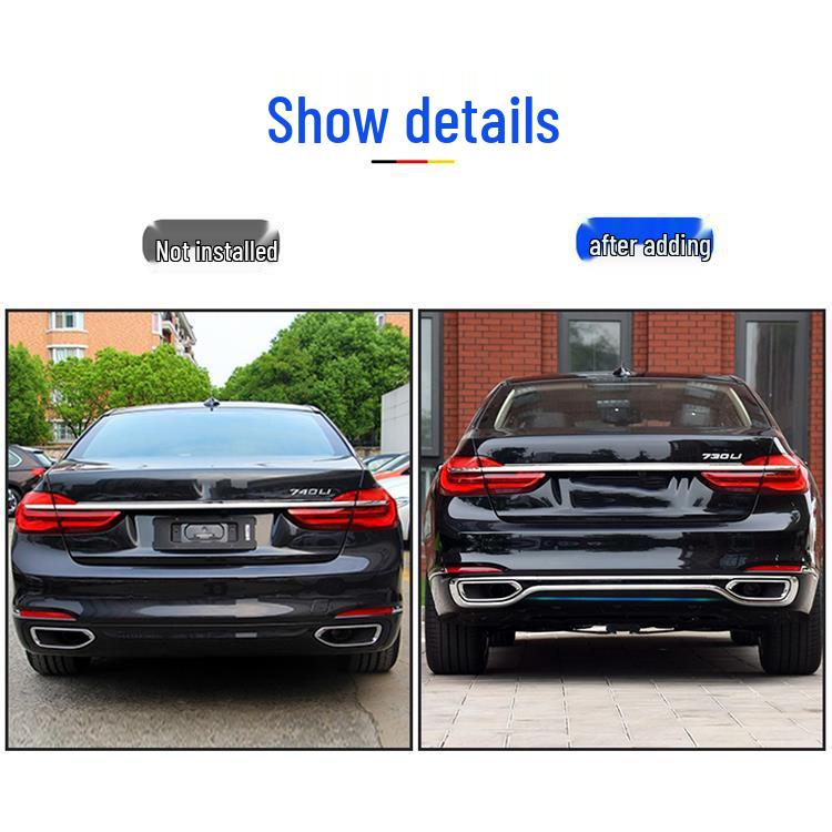 BMW 7 Series Rear Lip & Exhaust Decorative Strips for 730Li, 740Li, 750LI by Mansory