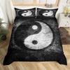 Yin Yang Duvet Cover Set Boho Trippy Psychedelic Art Comforter Cover Gossip Bedding Sets Traditional Ying Yang Theme Bedspreads