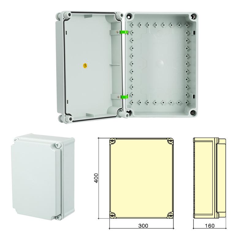 Уличный водонепроницаемый ABS корпус блока питания и розетки для мониторинга с клеммной колодкой и кнопкой
