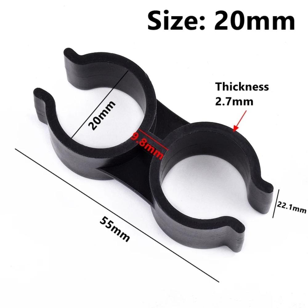 6pcs Universal 20/25mm PVC Pipe Clamp Agricultural Irrigation Garden Tool Pipe Clamp Double U Type Water Pipe Support