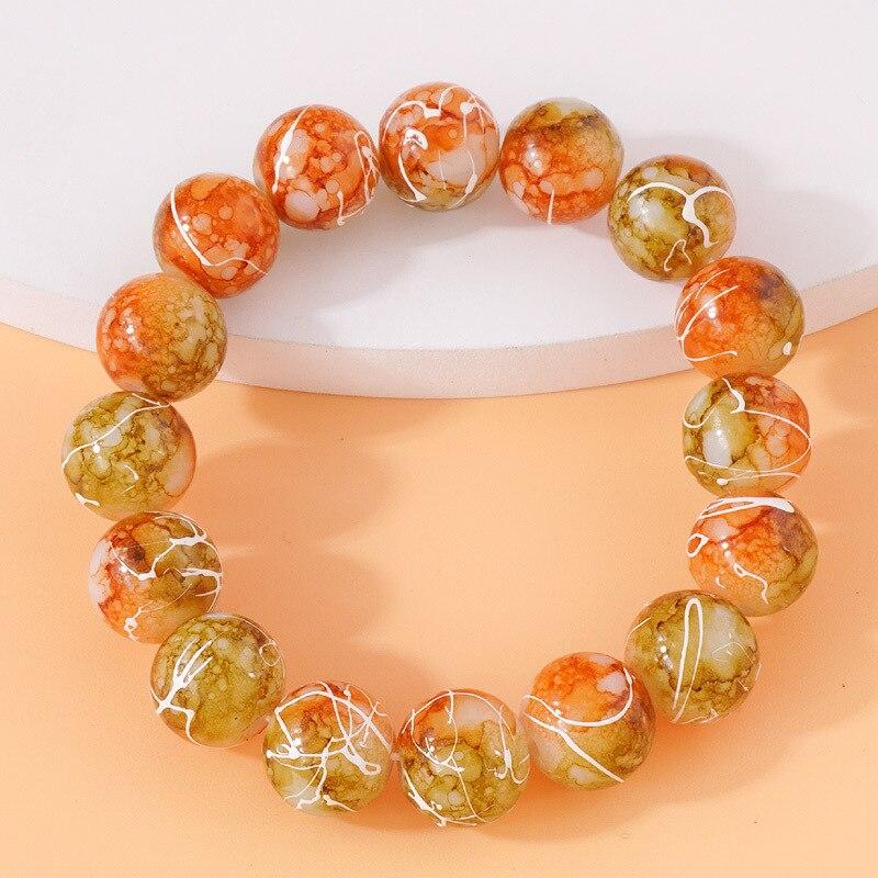 Bohemia Charm Beaded Bracelet For Men Women Statement Handmade Yoga Beads Elastic Bracelets Bangle Female Boho Party Jewelry