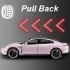 Scale 1:32 Taycan 911 GT3 Sports Car Model Toy Diecast Metal Sound Light Pull Back Miniature Vehicles Toys Collection Ornaments