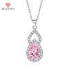 Gourd Shaped Zircon Pendant Necklace Multiple Colour Fashion Wedding Engagement Jewelry
