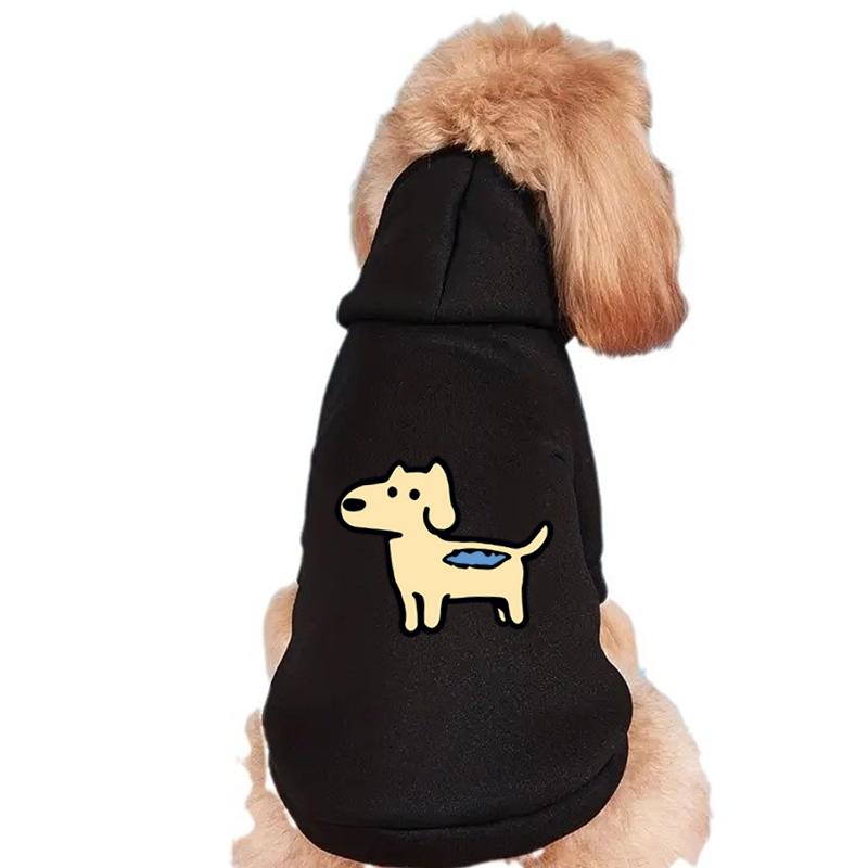 Cute Dog Dog Clothes Winter Pet Clothes Warm Dog Pullover Hoodie Clothes For Small Dogs Chihuahua Cartoon Puppy Cat Clothing