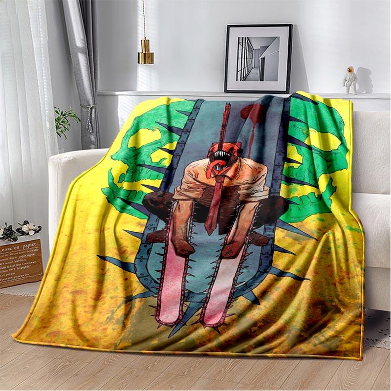 Одеяло с изображением бензопилы, Makima Pochita, фланелевое одеяло с изображением персонажа, удобное теплое одеяло, подарок для друга семьи