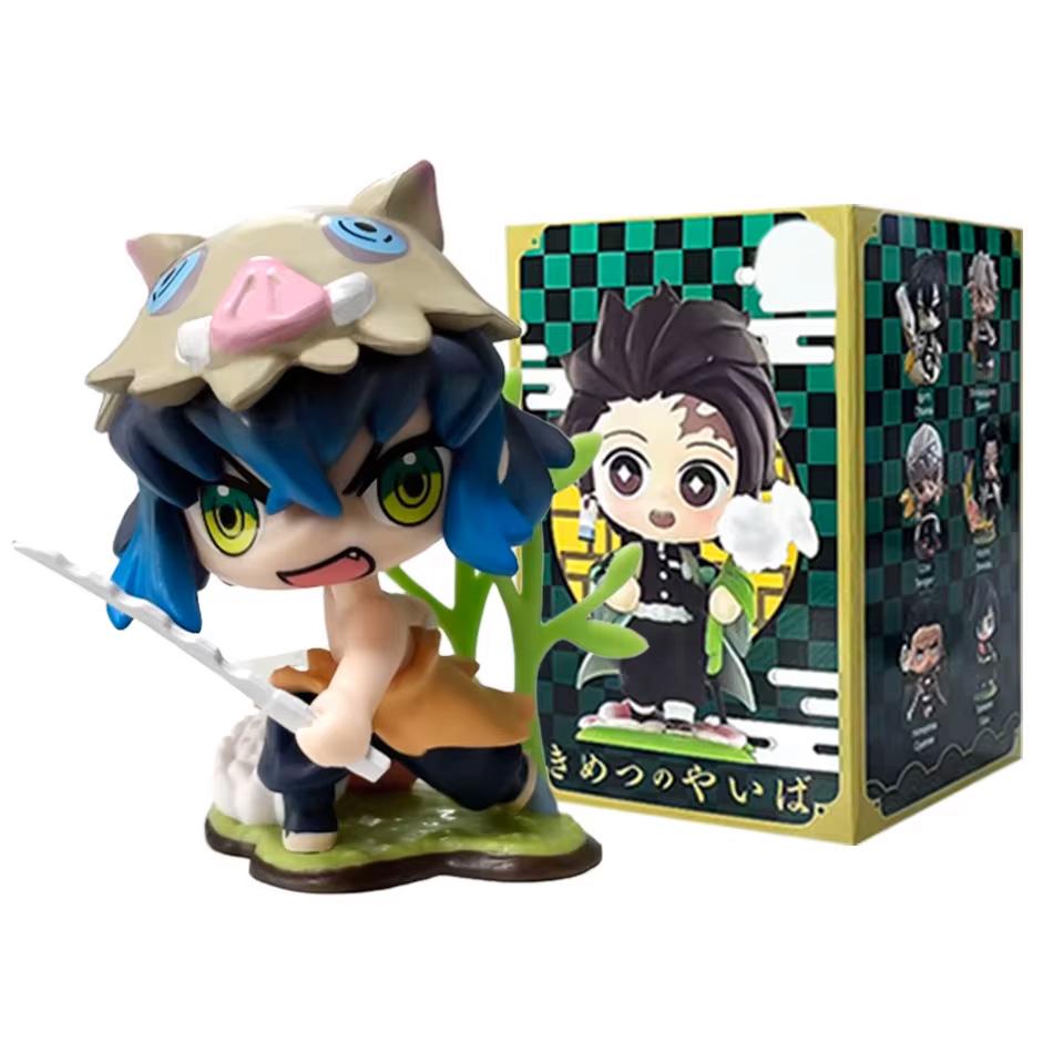 ! Аниме Клинок, рассекающий демонов Фигурка-сюрприз Танджиро Камадо Незуко мультяшная ПВХ Модель Настольное украшение Детский Рождество Новый Год Подарок