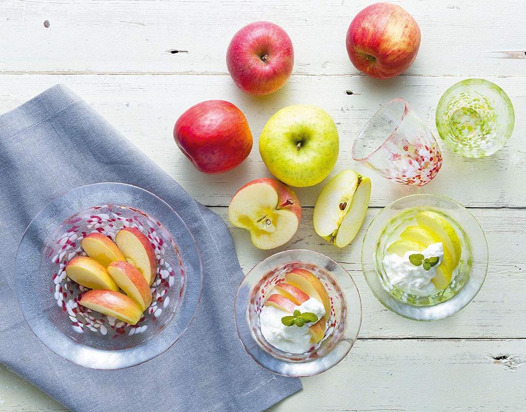 ADERIA Tsugaru Vidro Pair Glass Apple Cup Pair 270ml Cosmetic Box Made In Japan Highball Cup Beer Stylish Glass Sake Tumbler Gift Day Day Couple