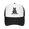 Punk Unisex Peeking Dog Scottish Terrier Trucker Hat Adult Pet Animal Adjustable Baseball Cap for Unisex WoUnisex Sports Snapback Caps