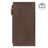 Jiamida Retro Genuine Leather RFID Anti-Theft Long Wallet for Men