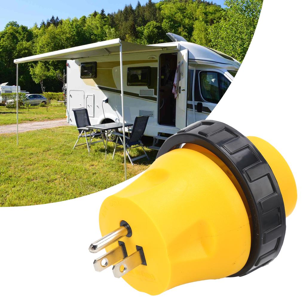 Переходник 15A вилка на 30A розетка прямой адаптер погодозащищенный вилка США для шнуров генератора для RV 125В