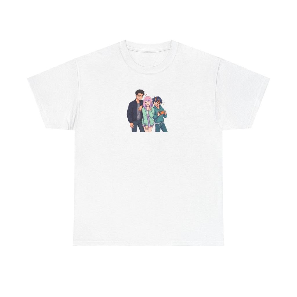 Anime Trio Characters T-Shirt | Group Portrait, Pastel Aesthetic