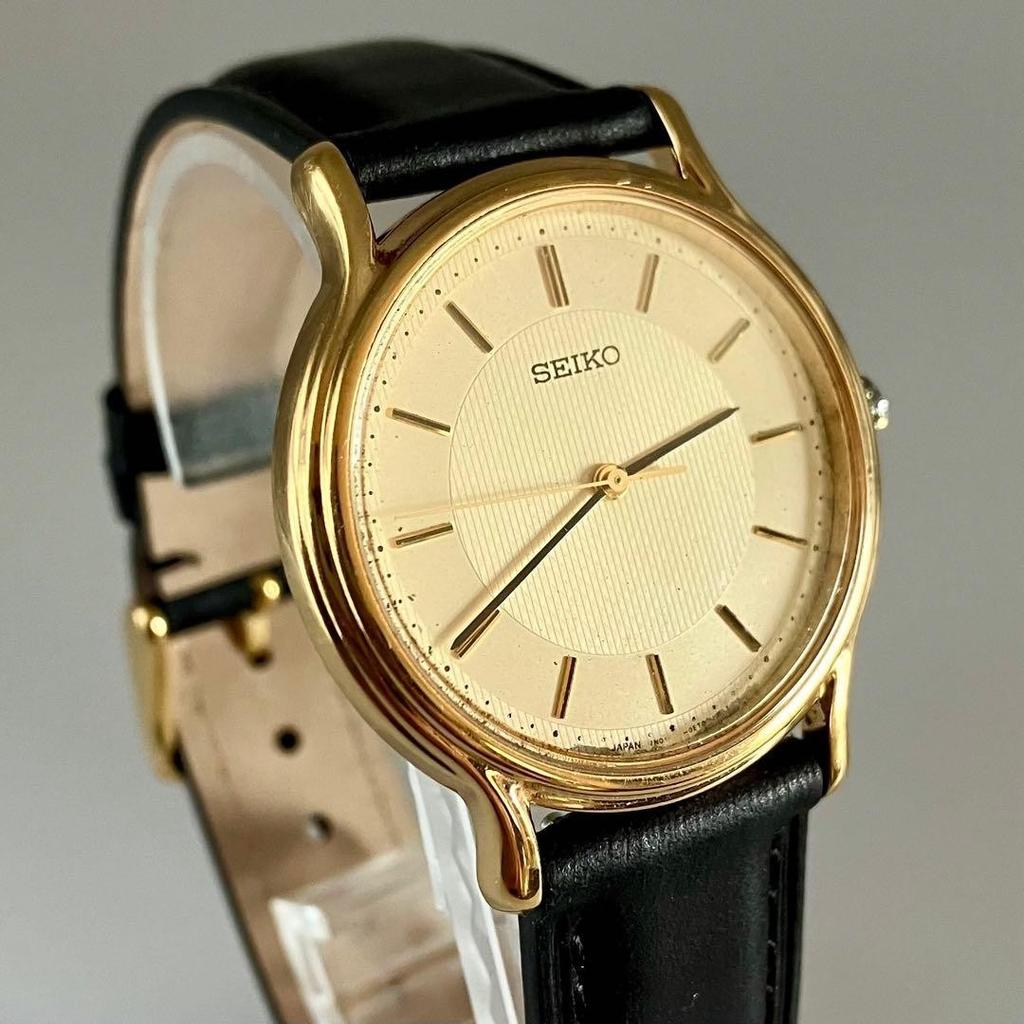 Seiko 7N01-0BR0 Кварцевые наручные часы Золотистый тон Проверены Япония Б/у В продаже