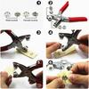Snap Buttons Fasteners Kit 9.5mm Metal Five-Claw Snaps Buttons with Fastener Pliers Press Tool DIY Crafts Clothing Bags