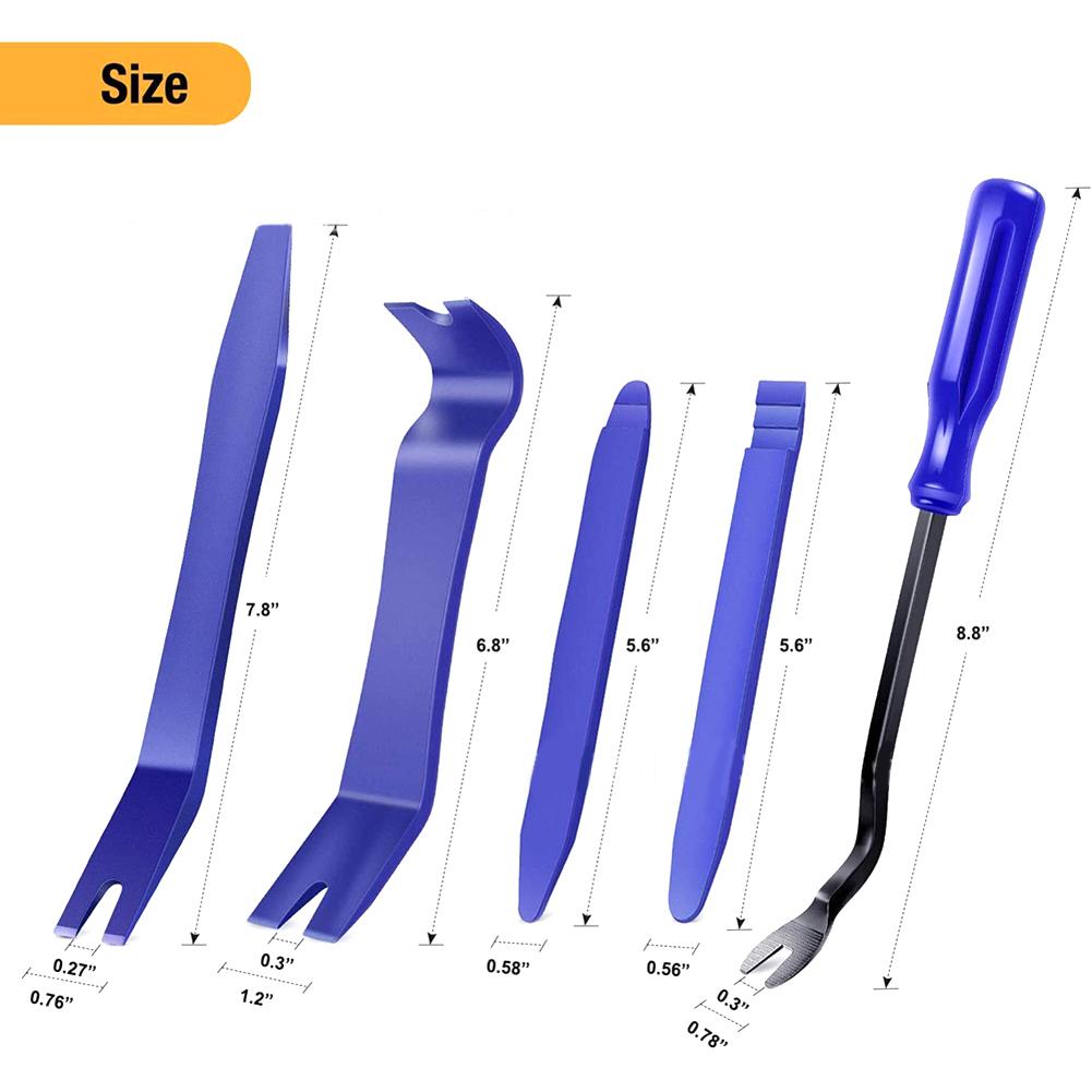 5 шт. Инструмент для снятия автомобиля, портативный набор инструментов для снятия крепежа обшивки аудиосистемы панели автомобиля, гвоздодер, практичные ручные инструменты для ремонта автомобиля