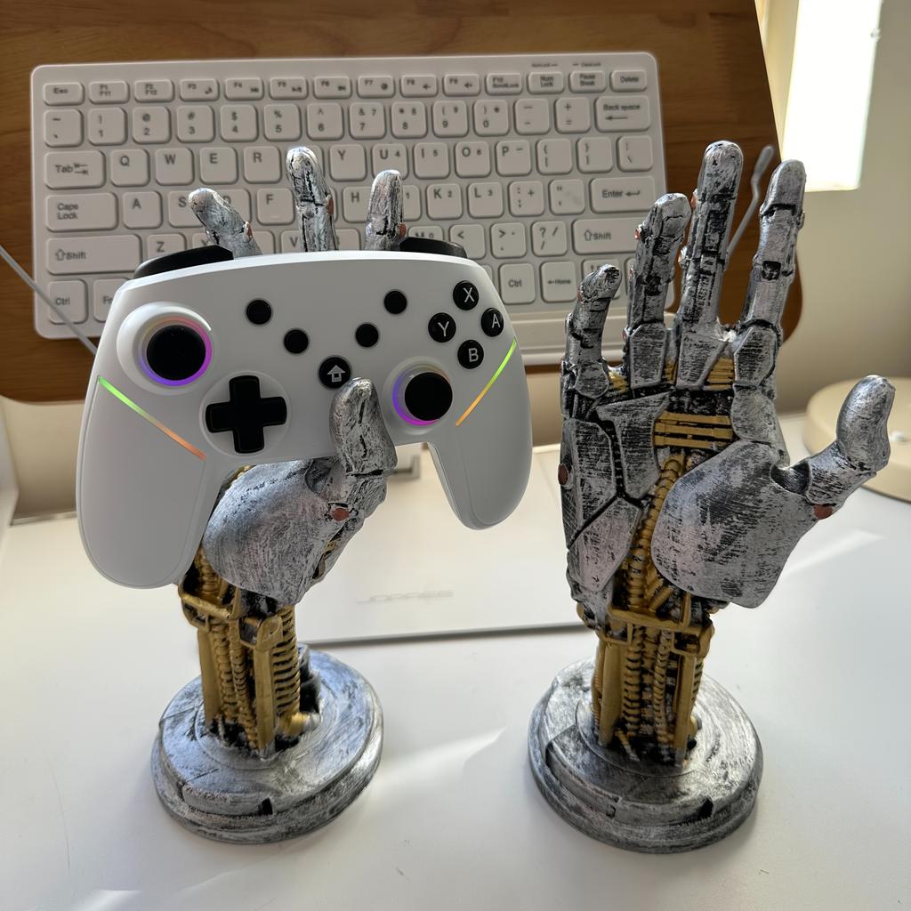 1 шт. Подставка для игрового контроллера в стиле киберпанк, напечатанная на 3D-принтере, многофункциональный настольный органайзер для контроллеров и телефонов, идеальный подарок для геймеров, рождественский подарок.
