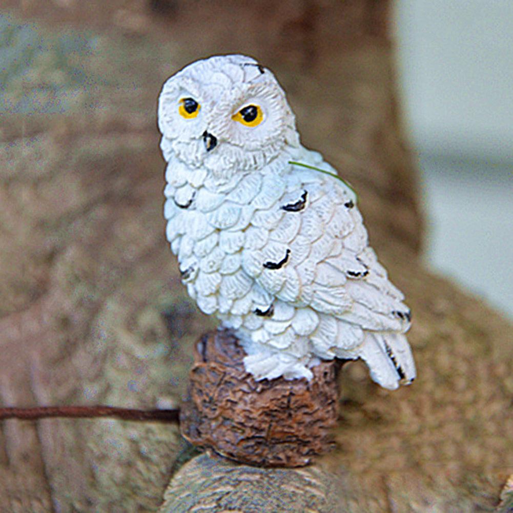 Миниатюрная фигурка совы, миниатюры, имитация животных, птицы, ландшафтный бонсай, украшение для сада, фей, домашний сад, декор из смолы