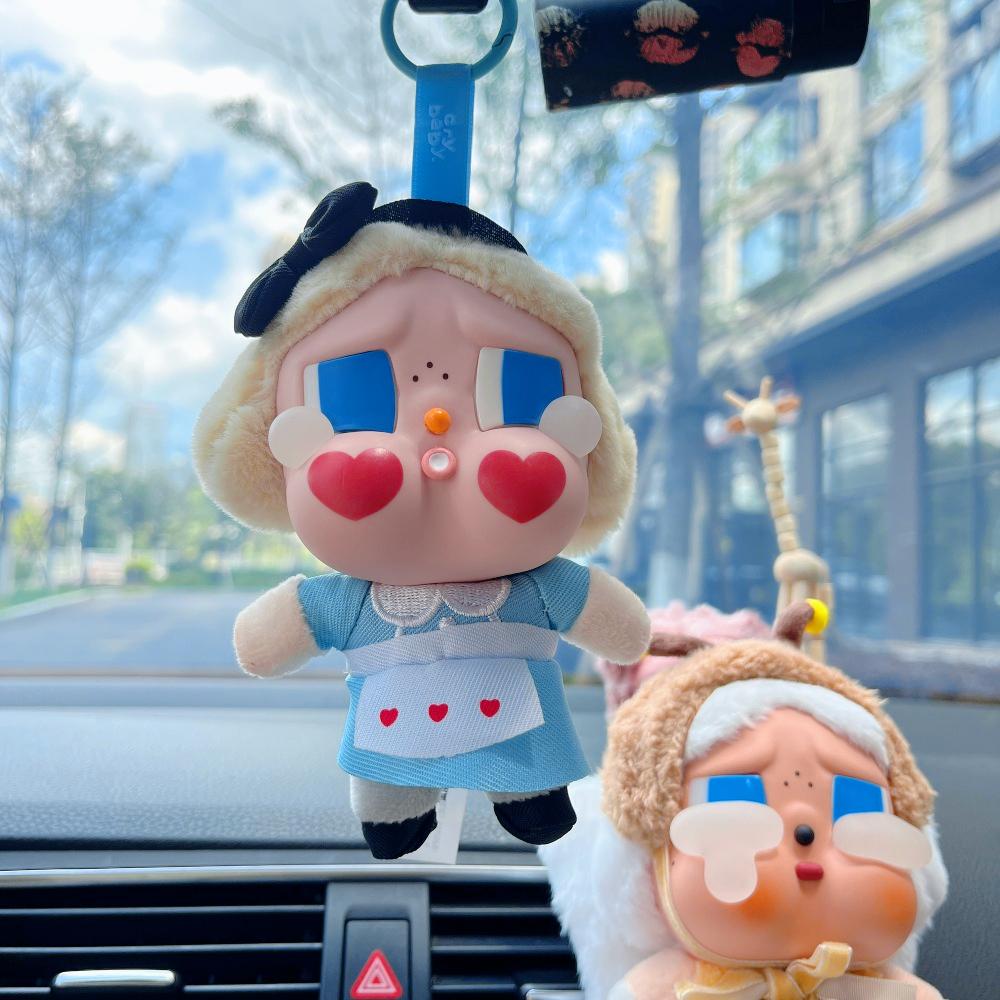 Подвеска для автомобиля labubu Crybaby Серия плачущих Фигурки в слепой коробке Виниловая кукла с лицом Плачущий ребенок Подвеска Коробка-сюрприз Игрушка брелок для сумки Подарок Детский подарок на день рождения