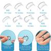 1 Set Ring Size Adjuster with Inner Spacer Clear Painless Flexible Reusable Universal Jewelry Fit Loose Finger Ring Spiral Reducer Spring Cord Kit