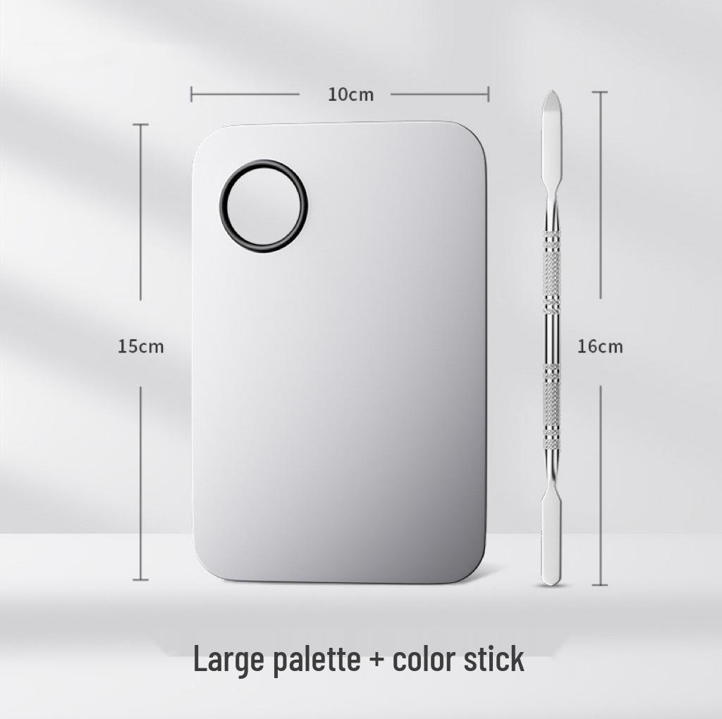 Палитра для смешивания макияжа из нержавеющей стали для тональной основы и помады