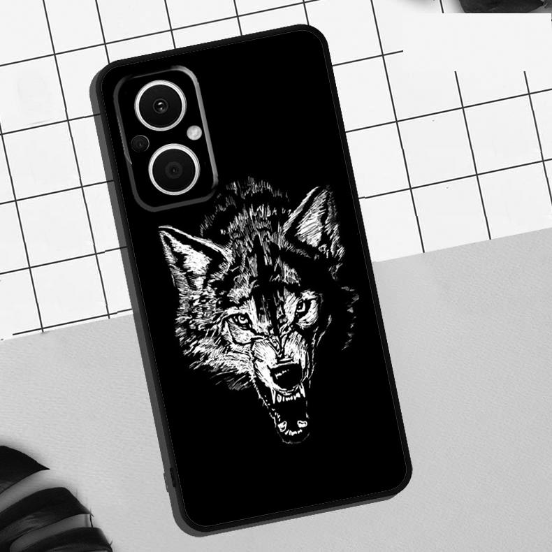 Angry Wolf Case For OPPO Reno 13F 13 12 12F 11 11F 8T 7 8 10 Pro OPPO Find X8 Pro X6 X3 X5 Lite Cover