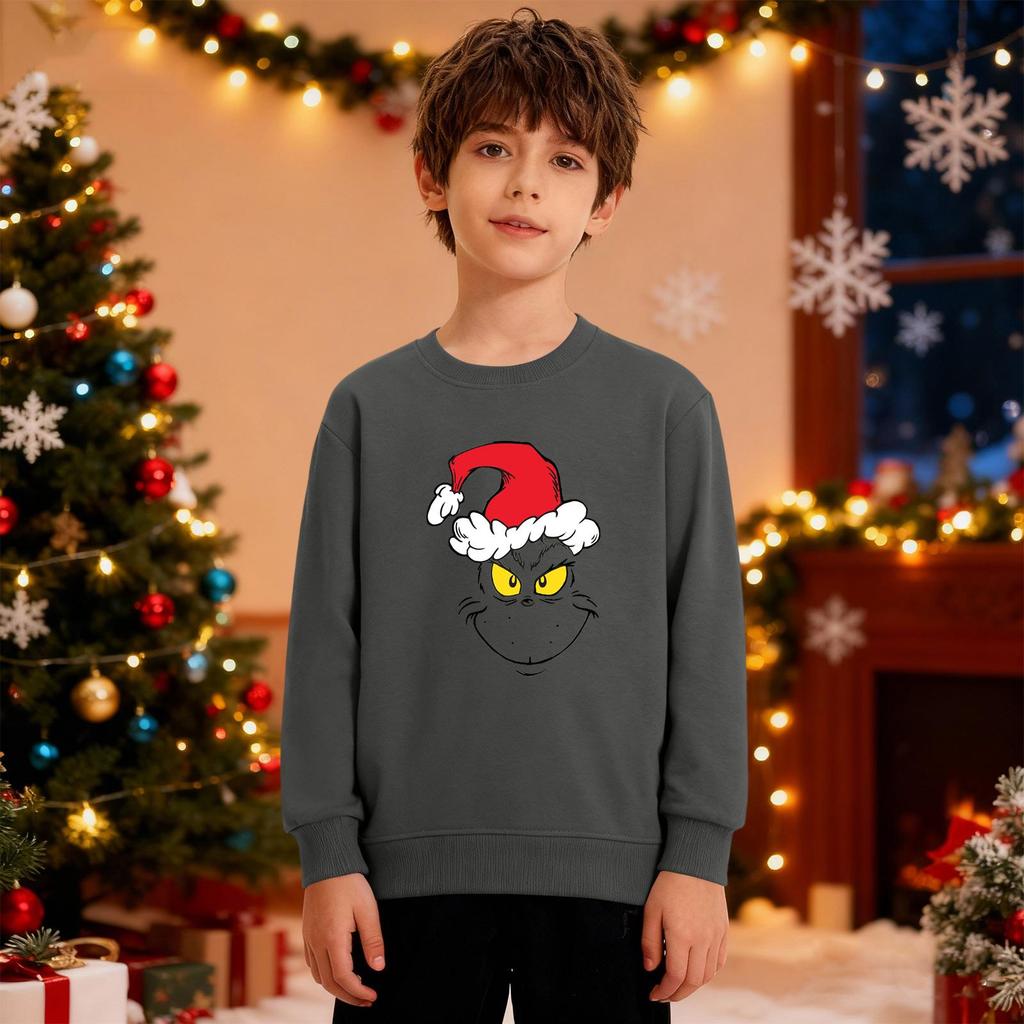 Рождественский свитшот для мальчиков и девочек, уродливая рождественская футболка, свитшот с круглым вырезом, для малышей, с длинным рукавом, пуловер, наряд, топы