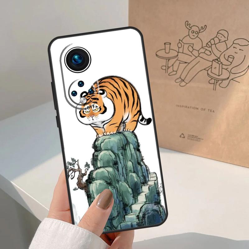 Мультяшный Толстый Тигр Чехол Для Honor Magic 7 5 6 8 Pro Honor 50 70 90 Lite X9c X9b X9a X8a X8b 200 400 Pro Чехол