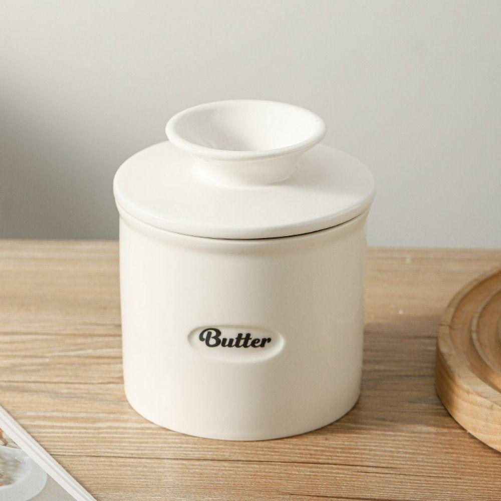 Керамическая масленка большой вместимости, ручной работы, удобная подставка для масла, для дома