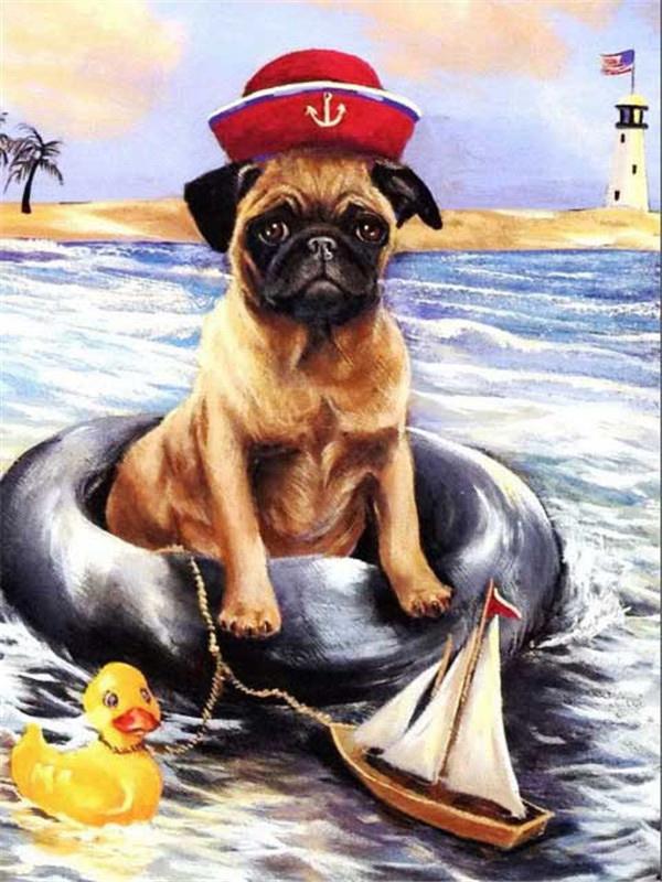 DIY Diamond Mosaic Dog Picture Of Rhinestone Diamond Painting Cat Animal Cross Stitch Seaside Embroidery Decor For Home