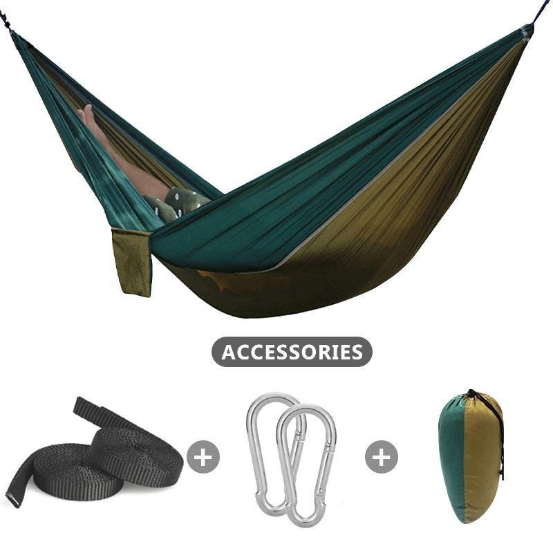 Тканевый гамак с парашютом, качели для сна, качели для одного человека, путешествия на открытом воздухе, отдых, отдых, подвесная кровать Hamak, прочный для выживания