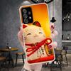 Счастливый Кот Манеки Неко Японский Мягкий Чехол Для Телефона Для Samsung Galaxy A12 A22 A32 A52 A72 A02S A51 A50S A71 A70 A31 A20S Note 20 Ult