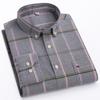 Хлопковая оксфордская рубашка больших размеров S ~ 7XL, повседневные деловые мужские рубашки в клетку, клетчатый дизайн, стандартная посадка, мужские блузки с длинными рукавами и передним карманом