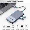 QGeeM Док-станция USB-концентратор 3.0 с тройным дисплеем, двойной HDMI VGA USB-адаптер-разветвитель для ноутбуков Xiaomi USB3.0-концентратор Аксессуары для ПК