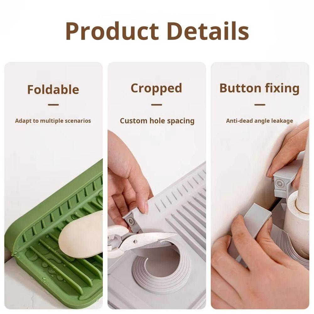 1Pcs Silicone Quick-drying Sink Mat Drying Pad Splash Guard  for Bathroom Kitchen Sink Faucet