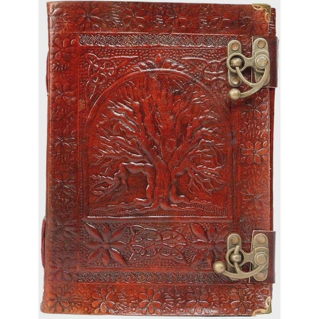 Embossed Tree of Life Leather Journal: , Vintage Style