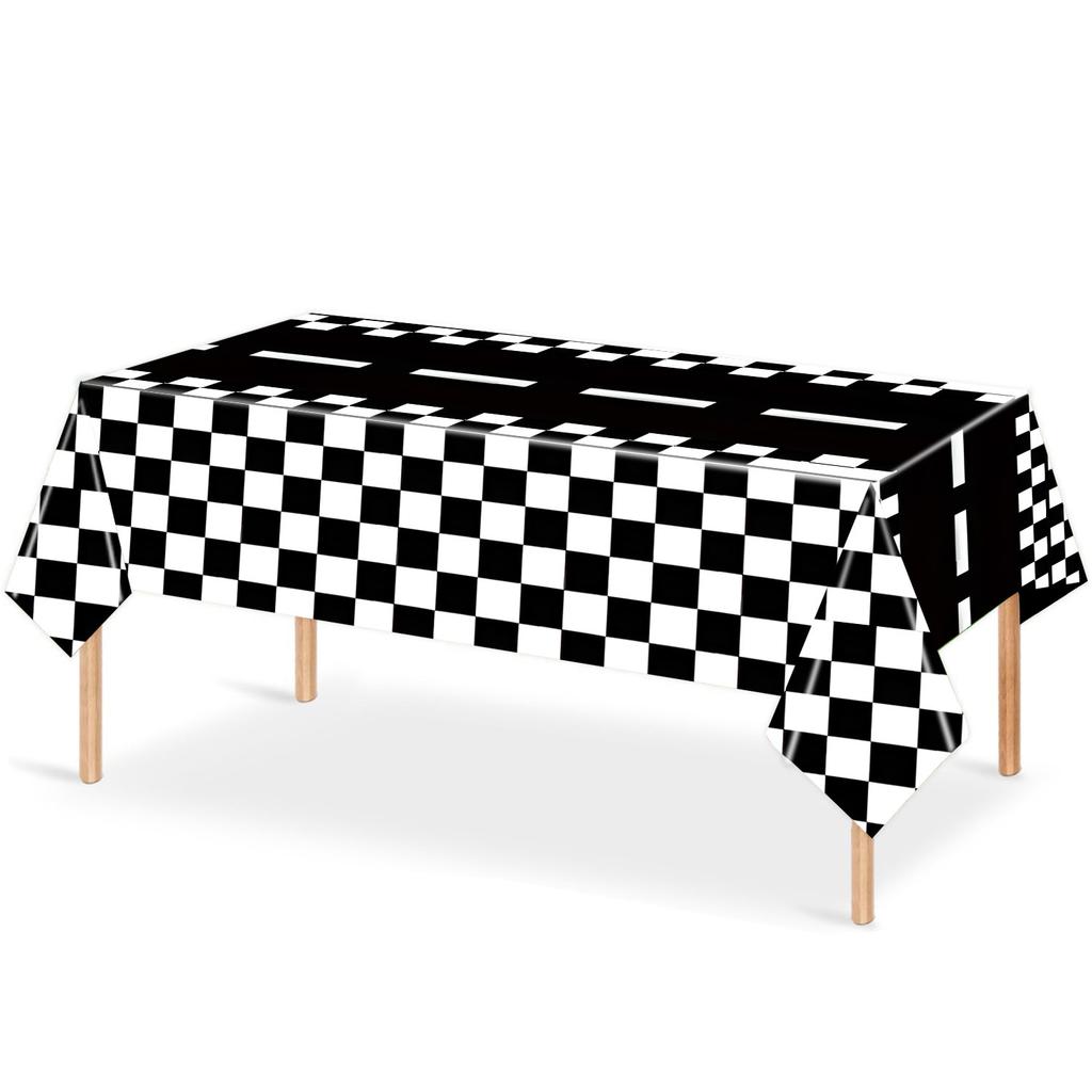 Racing Theme Party Supplies Birthday Decoration Tableware Wheel Arrangement Props Banner Tablecloth Swing Tissue