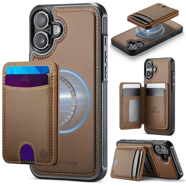 JEEHOOD J10 Чехол-книжка для телефона с карманом для карт, MagSafe, разделенный, RFID, кожаный