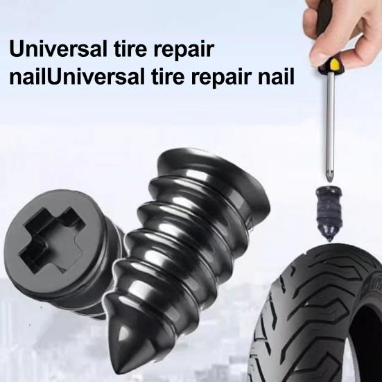 Набор резиновых гвоздей для ремонта шин (40/50/60 шт.), прочные саморезы для ремонта шин автомобилей, мотоциклов и грузовиков, вакуумный ремонт шин, саморезы для ремонта проколов.